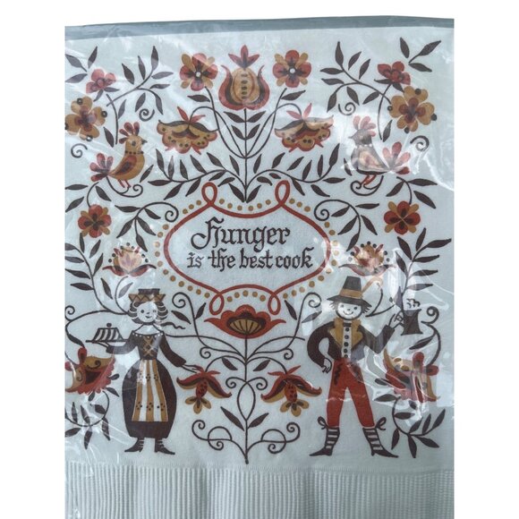 Vintage 15 Rust Craft Brownie Luncheon Napkins Hunger Best Cook 13.5" Estate NEW - Picture 2 of 4